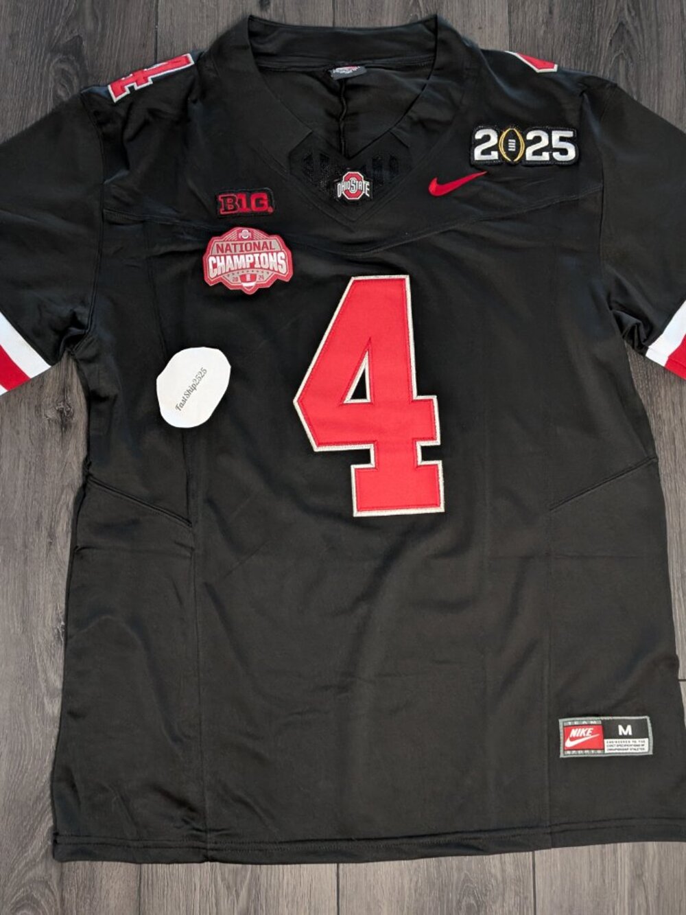 Jeremiah Smith #4 Ohio Buckeyes 🏈 2025 BLACKOUT Natty Champs Men's Jersey - Picture 5 of 7